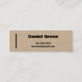 Personal Concierge Kraft Mini Visitenkarte (Rückseite)