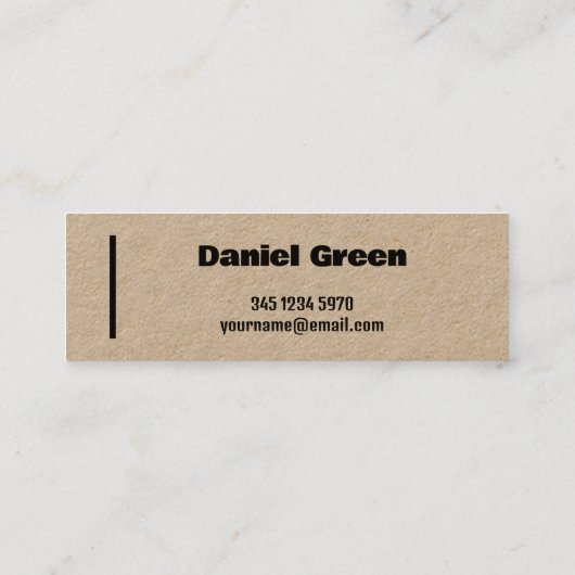 Personal Concierge Kraft Mini Visitenkarte (Rückseite)