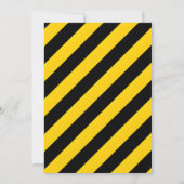 Personal Construction Yellow Building Birthday Einladung (Rückseite)