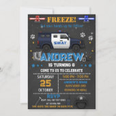 Personal Cop Policeman Birthday Party for Kid Einladung (Vorderseite)