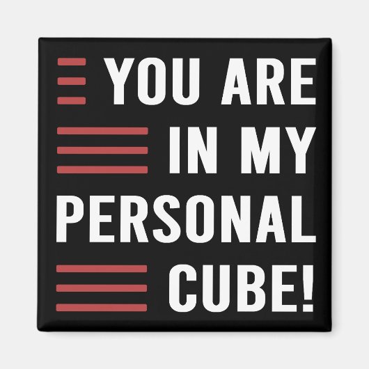 Personal Cube Funny Office Humor Magnet (Vorne)