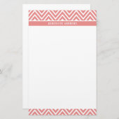 PERSONAL CUSTOM Zickzack gemusterte niedliche Kora Briefpapier (Vorne/Hinten)