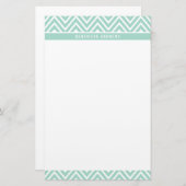 PERSONAL CUSTOM Zickzack gemustertes niedliches Mi Briefpapier (Vorne/Hinten)