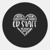 Personal der Notabteilung Runder Aufkleber (Vorderseite)