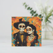 Personal Día de los Muertos Ansammlung Einladung (Stehend Vorderseite)