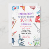 Personal Digital Kids Nurse Birthday Party Einladung (Vorderseite)