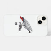 Personal DJ African Grey – Talking Parrot Design iPhone Hülle (Rückseite (Horizontal))