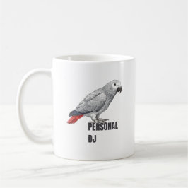 Personal DJ African Grey – Talking Parrot Design Kaffeetasse