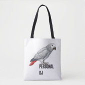 Personal DJ African Grey – Talking Parrot Design Tasche (Vorderseite)