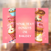 Personal Donuts oder Bäckereigeschäft Fensteraufkleber (Blatt 2)
