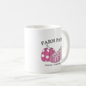 Personal Farm Patch Pink White Black Text Kaffeetasse (VorderseiteRechts)