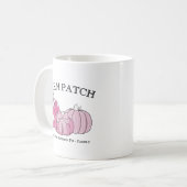 Personal Farm Patch Pink White Black Text Kaffeetasse (Vorderseite Links)