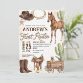 Personal First Rodeo Baby Shower Einladung (Stehend Vorderseite)