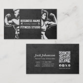 Personal Fitness Trainer Bodybuilding Gym Barbell Visitenkarte (Vorne/Hinten)