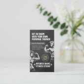 Personal Fitness Trainer Bodybuilding Gym Dumbell Visitenkarte (Stehend Vorderseite)