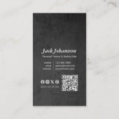 Personal Fitness Trainer Bodybuilding Gym Dumbell Visitenkarte (Rückseite)