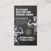 Personal Fitness Trainer Bodybuilding Gym Dumbell Visitenkarte (Vorderseite)