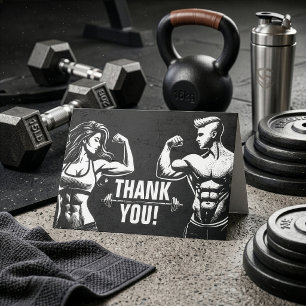 Personal Fitness Trainer Gym Instructor Vielen Dan Dankeskarte