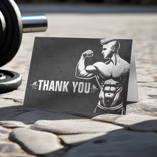 Personal Fitness Trainer Gym Instructor Vielen Dan Dankeskarte