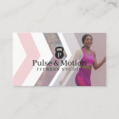 Personal Fitness Trainer Kettlebell Monogram Photo Visitenkarte (Vorderseite)