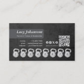 Personal Fitness Trainer Loyalität Punch Kettlebel Visitenkarte (Rückseite)