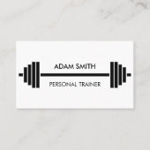 Personal Fitness Trainer Schwarz/Weiß Visitenkarte (Vorderseite)