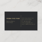Personal Fitness Trainer Visitenkarte (Rückseite)