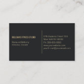 Personal Fitness Trainer Visitenkarte (Rückseite)