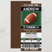 Personal Football Ticket Birthday Invitation Einladung (Vorne/Hinten)