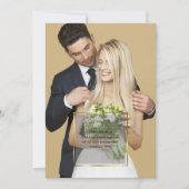 Personal Foto Gold Frame Wedding Einladung (Vorderseite)