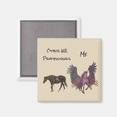 Personal Funny Human Resources You Me Pegasus Magnet (Vorderseite/Rückseite)