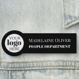 Personal für Schwarz und Weiß-Logos Namensschild