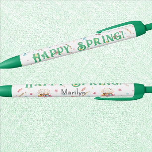 Personal Green Happy Spring Black Ink Kugelschreiber