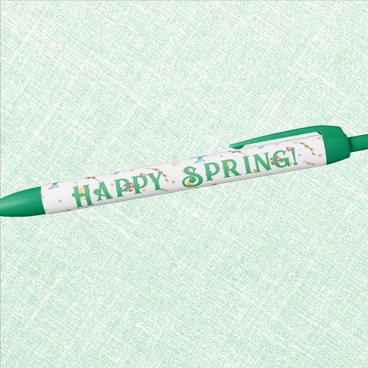 Personal | Green Happy Spring Black Ink Kugelschreiber