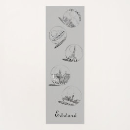 Personal Health Fitness Black Cities 2 Yogamatte