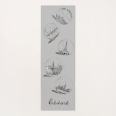 Personal Health Fitness Black Cities 2 Yogamatte (Rückseite)