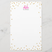 PERSONAL HINWEIS Mini-Spot Konfetti fett Gold Glit Briefpapier (Vorderseite)