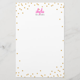PERSONAL HINWEIS Mini-Spot Konfetti fett Gold Glit Briefpapier