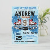 Personal Hockey Birthday Invitation Einladung (Stehend Vorderseite)