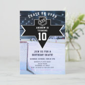 Personal Hockey Thema Geburtstagsparty Einladung (Stehend Vorderseite)