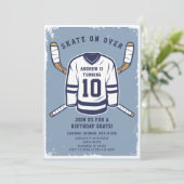 Personal Hockey Thema Geburtstagsparty Einladung (Stehend Vorderseite)