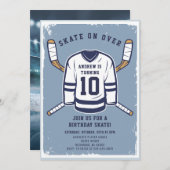 Personal Hockey Thema Geburtstagsparty Einladung (Vorne/Hinten)