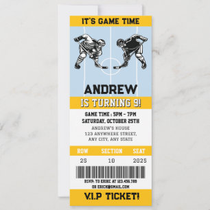 Personal Hockey Ticket Sport Geburtstagsparty Einladung
