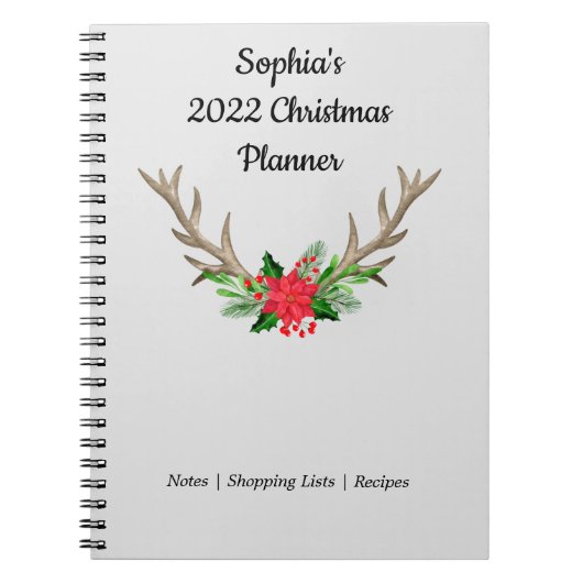 Personal Holiday Planner Notebook 6,5" x 8,75" Notizblock (Vorderseite)