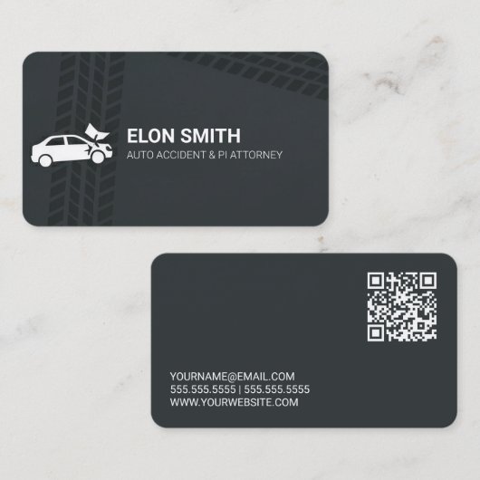 Personal Injury Attorney QR Visitenkarte (Vorne/Hinten)