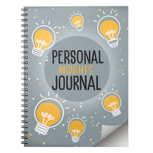 Personal Insights Journal Lightbulle Notebook Notizblock (Vorderseite)