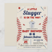 Personal It's A Boy Sports Baseball Baby Shower Einladung (Vorne/Hinten)