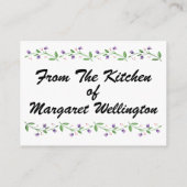 Personal Kitchen Basket Business / Einschließungsk Begleitkarte (Rückseite)