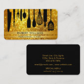 Personal Koch Black Gold Catering Kitesools Visitenkarte (Vorne/Hinten)