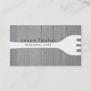 Personal Koch Catering Bäckerei Gabel Graues Holz Visitenkarte